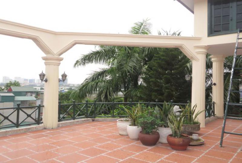 Terrace 5 bedroom house for rent with unfurnished, Tay Ho district